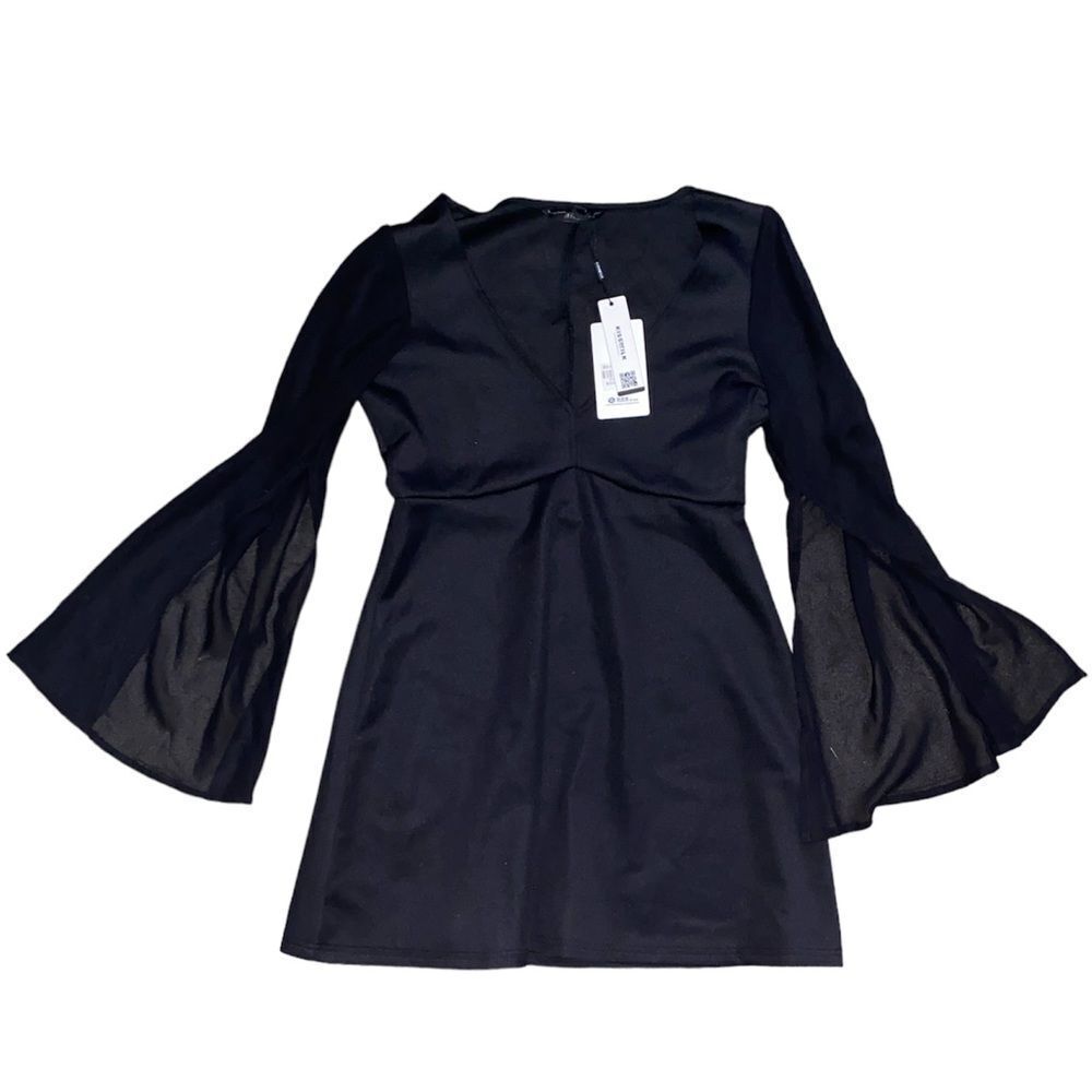 New Size 14 Kissmilk Black V Neck Dress